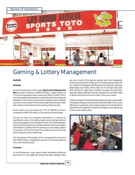 berjaya lottery management (hk) limited